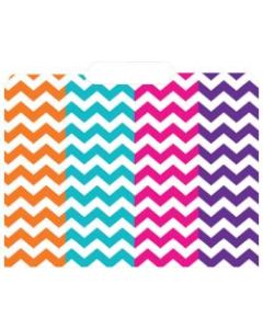 Top Notch Teacher Products File Folders, 8 1/2in x 11in, Chevron, 3 Packs Of 12