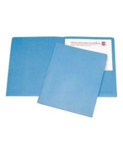 Twin Pocket Portfolios, 30% Recycled, Light Blue, Box Of 25 (AbilityOne 7510-00-584-2490)