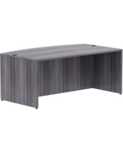 Lorell Weathered Charcoal Laminate Desking - 72in x 41.4in x 29.5inDesk Shell, 1in Top - Bow Front Edge - Material: Polyvinyl Chloride (PVC) Edge - Finish: Weathered Charcoal Laminate