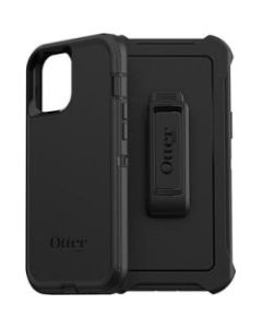 OtterBox Defender Carrying Case (Holster) Apple iPhone 12 Pro Max Smartphone - Black - Dirt Resistant, Dust Resistant, Drop Proof - Polycarbonate, Synthetic Rubber