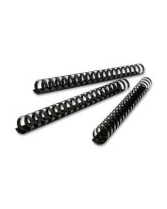 GBC CombBind 19-Ring Binding Spines, 1 1/2in Capacity (320 Sheets), Black, Box Of 100