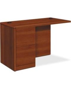 HON 10700 Series Left Return - 42in x 24in x 29.5in - 2 x File Drawer(s) - Waterfall Edge - Finish: High Pressure Laminate (HPL) Surface, Cognac Surface