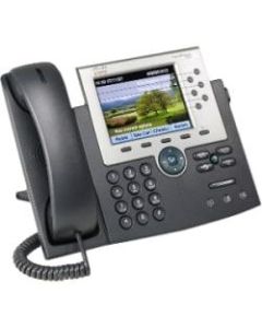 Cisco 7965G IP Phone - Refurbished - Desktop, Wall Mountable - Dark Gray, Silver - 1 x Total Line - VoIP - Speakerphone - 2 x Network (RJ-45) - PoE Ports - Color