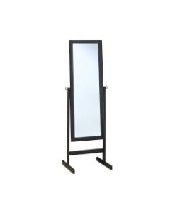 Monarch Specialties Bekka Rectangle Mirror, 60inH x 21-1/4inW x 17-1/2inD, Cappuccino