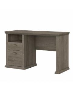 Bush Furniture Yorktown 50inW Home Office Desk With Storage, Restored Gray, Standard Delivery