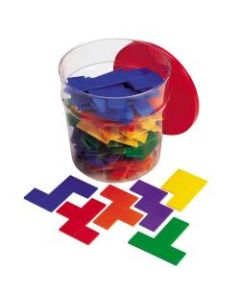Learning Resources Rainbow Premier Pentominoes, 5 3/4inH x 5 3/4inW x 6 1/4inD, Assorted Colors, Grades 1-8, 12 Pieces Per Pentomino, Pack Of 6 Pentominoes