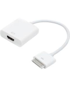 4XEM 30-Pin Apple Proprietary connection to HDMI Adapter for Apple iPhone/iPad/iPod with 30-Pin connection - White