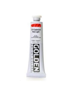 Golden Heavy Body Acrylic Paint, 2 Oz, Cadmium Red Light (CP)