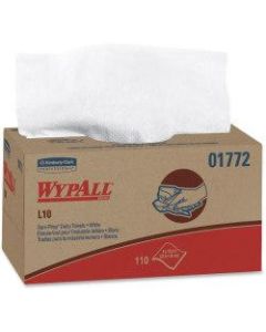 Wypall L10 Sani-Prep Dairy Towels - 1 Ply - White - Absorbent - For Multipurpose - 110 Per Box - 18 / Carton