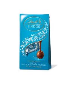 Lindt Lindor Truffles, Sea Salt, 6 Truffles Per Bag, Pack Of 12 Bags