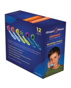 WhisperPhone Harebrain Element Variety Pak, Pre-K to Grade 4, Assorted Colors, Set of 12 Phones