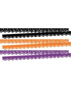 Barker Creek Double-Sided Scalloped Borders, 2-1/4in x 36in, Halloween, 13 Strips Per Pack, Set Of 3 Packs