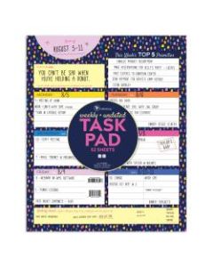 TF Publishing Weekly Task Pad, 9in x 12in, Bright Week