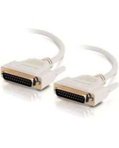 C2G 25ft DB25 M/M Null Modem Cable - DB-25 Male - DB-25 Male - 25ft - Beige