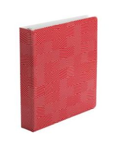 Oxford 1-1/2in Back-mounted Round Ring Binder - 1 1/2in Binder Capacity - 350 Sheet Capacity - Round Ring Fastener(s) - 2 Internal Pocket(s) - Red - 1 Each