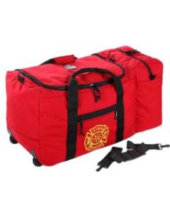 Ergodyne Arsenal 5005W Wheeled Fire & Rescue Gear Bag, 14inH x 14inW x 31inD, Red