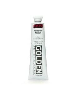 Golden Heavy Body Acrylic Paint, 2 Oz, Permanent Maroon