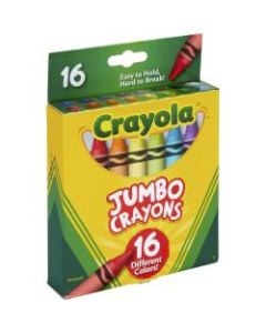 Crayola Jumbo Crayons - Assorted - 16 Per Pack