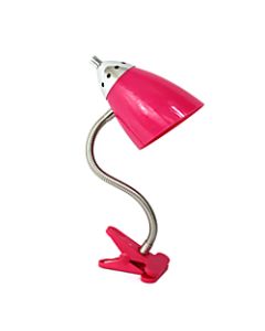 LimeLights Flossy Flexible Gooseneck Clip Desk Lamp, Adjustable, 14-7/8inH, Pink