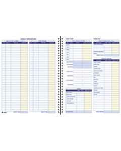 Adams Weekly Bookkeeping Book, 8 1/2in x 11in, Blue