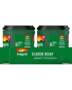 Folgers Classic Coffee, Decaffeinated, Light Roast, 22.6 Oz Per Bag, Carton Of 6 Bags