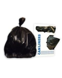 Heritage High-Density Trash Can Liners, 56 Gallons, 43inx 48in, Silver, Case Of 150 Liners