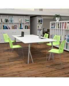 Flash Furniture HERCULES Series Stack Chairs, Green, Set Of 5 Chairs