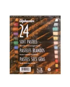 Alphacolor Soft Pastels, 7/16in x 2 3/4in, Assorted, Set Of 24