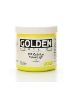 Golden Heavy Body Acrylic Paint, 16 Oz, Cadmium Yellow Light (CP)