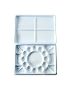 Jones Color Round II Palettes With Lids, 8in x 11in, White, Pack Of 2