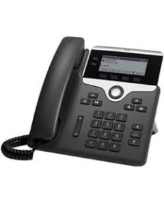 Cisco 7821 IP Phone - Corded - Wall Mountable - Charcoal - 2 x Total Line - VoIP - Caller ID - SpeakerphoneUser Connect License - 2 x Network (RJ-45) - PoE Ports - Monochrome