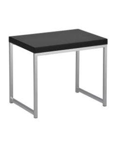Ave Six Wall Street Table, End, Rectangular, Black/Chrome