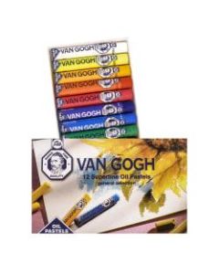 Van Gogh Superfine Oil Pastels, 2 3/4in, Assorted, Set Of 12