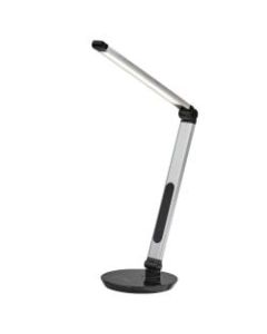Adesso Simplee Rodney LED AdessoCharge Desk Lamp, 26-1/2inH, Matte Silver Shade/Black Base