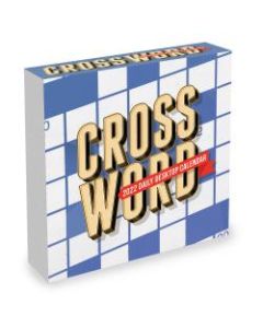 TF Publishing Arts & Entertainment Daily Desktop Calendar, 5-1/4in x 5-1/4in, Crossword, January To December 2022