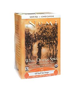 Numi Organic Orange Spice White Tea, Box Of 16