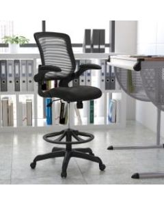 Flash Furniture Ergonomic Mesh Mid-Back Drafting Chair, Black