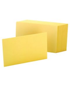 Oxford Color Index Cards, Unruled, 4in x 6in, Canary, Pack Of 100