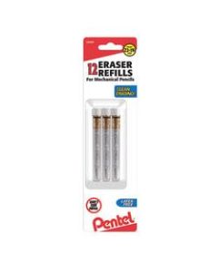 Pentel Eraser Refills For Mechanical Pencils, White, Pack Of 12