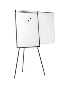 MsterVision Magnetic Ultra Dry Erase Tripod Easel With Extension Arms, Black/Silver
