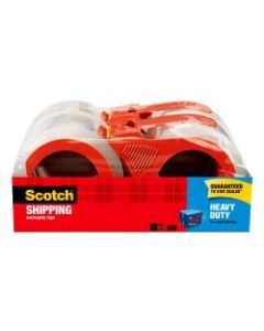 Scotch Heavy-Duty Shipping Packing Tape With Dispenser, 1 7/8in x 54.6 Yd., Pack Of 4