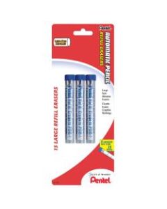 Pentel Quicker Clicker Eraser Refills, Pack Of 15