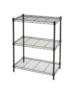 Realspace Wire Shelving, 3-Shelves, 30inH x 23inW x 13inD, Black