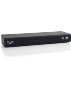 C2G 4-Port HDMI Splitter - 4K 30Hz (TAA Compliant) - 4096 x 2160 - 4K - 1080p1 x 4 - Computer, Blu-ray Disc Player, DVD Player, Display - 4 x HDMI Out - TAA Compliant