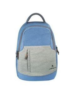 Volkano Breeze Backpack With 15.6in Laptop Compartment, Blue/Gray