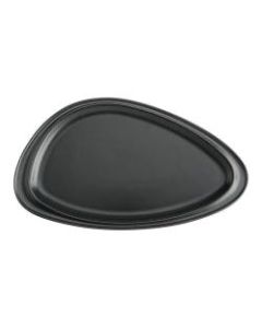 Foundry Geo Ceramic Platters, 16 1/8in x 9 1/4in, Matte Black, Pack Of 6 Platters