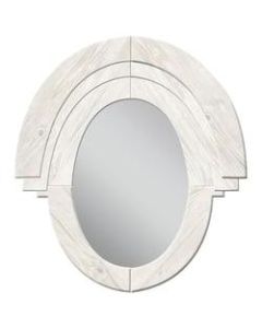 PTM Images Framed Mirror, Western II, 32 3/4inH x 31 1/2inW, White