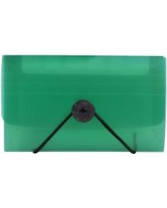 JAM Paper Coupon Size Expanding File, 3in Expansion, 4in x 6in, Green