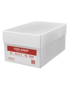 Office Depot White Copy Paper, Letter Size (8 1/2in x 11in), 20 Lb, Ream Of 500 Sheets, White, Case Of 10 Reams