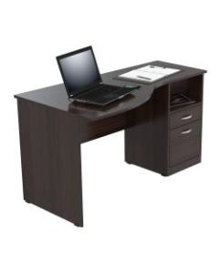 Inval Contemporary Curved Top Desk, Espresso-Wengue